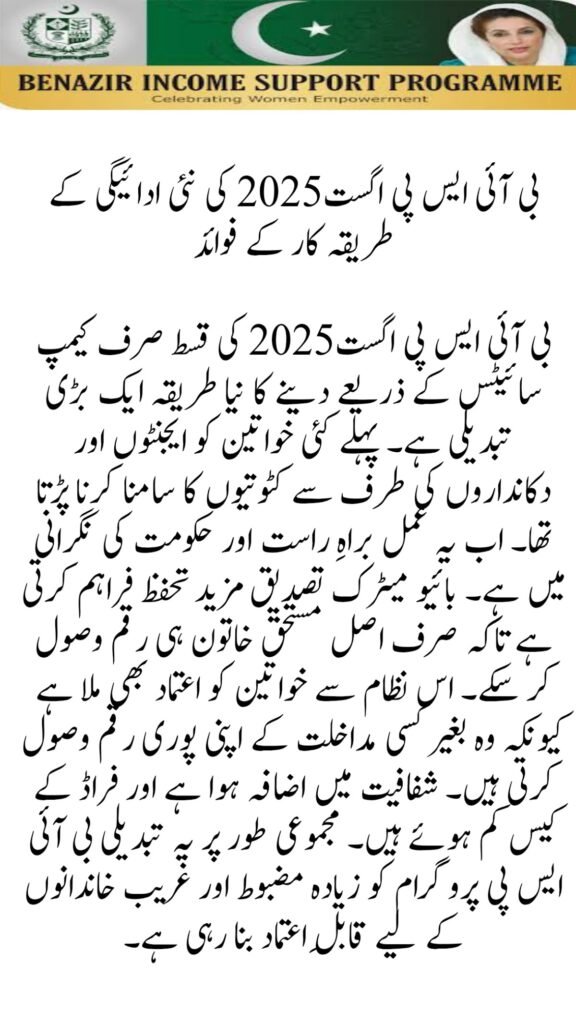 BISP August 2025 Payment: Rs. 13,500 Installment Begins in 41 Districts 