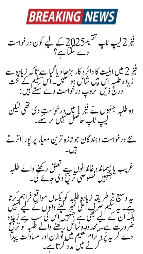 Cm Punjab Labtop Scheme phase 2